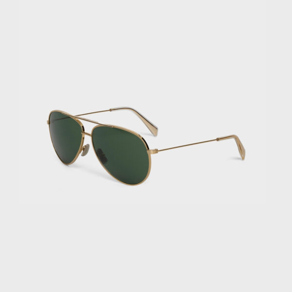 Metal Frame 02 -Gold/Green with Mineral Lenses